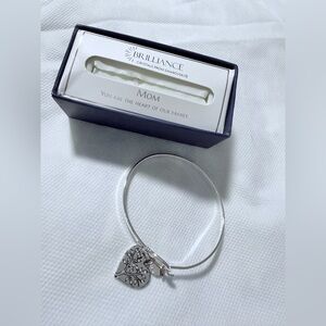 Swarovski Brilliance Mom Heart Bangle